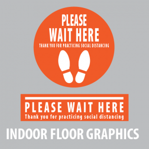 Social Distancing Indoor Floor Graphics