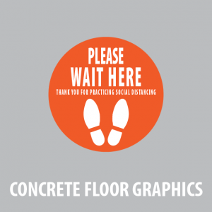 Social Distancing Concrete Floor Graphics