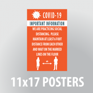 Social Distancing Posters 11×17