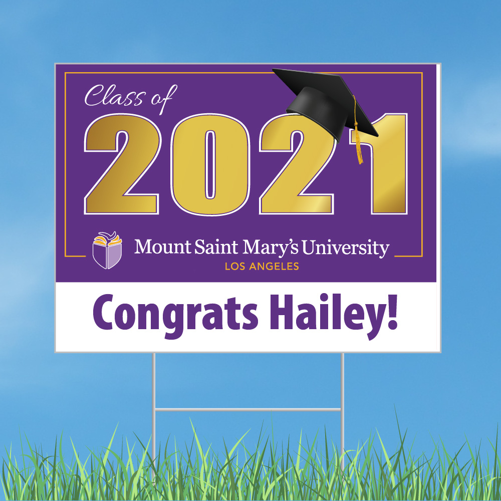 Mount Saint Mary's University Graduation Sign CuroPrint