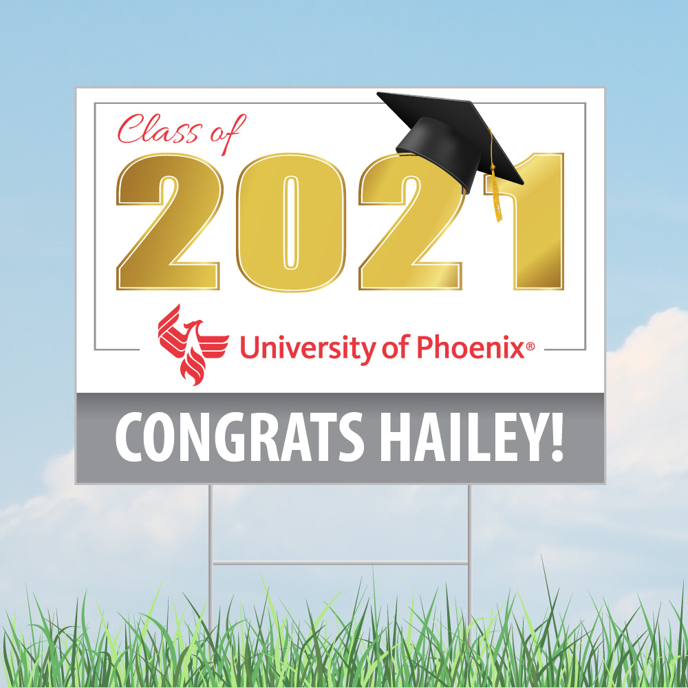 University of Phoenix Graduation Sign CuroPrint