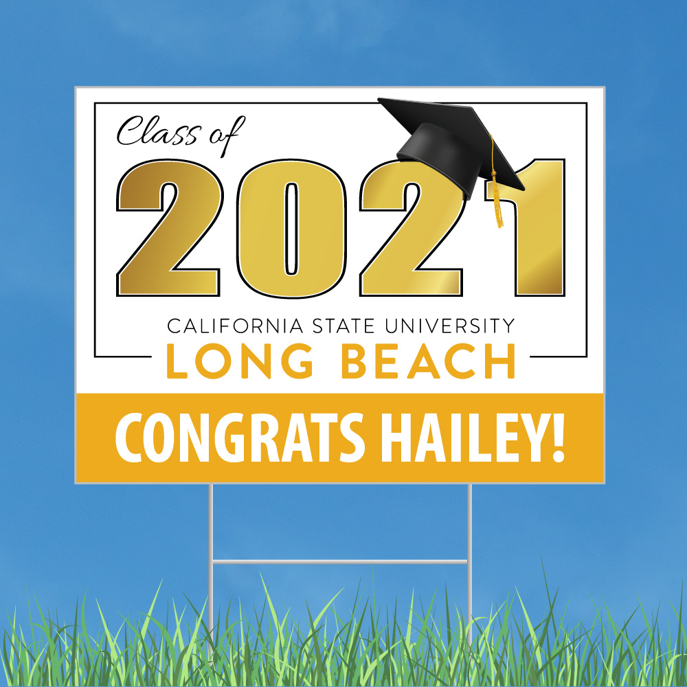 California State University Long Beach Graduation Sign CuroPrint