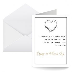 Black and Gold Laurel Mother’s Day Card