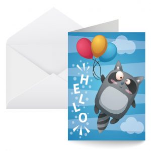 beCAUSE Greeting Cards – Hello Raccoon