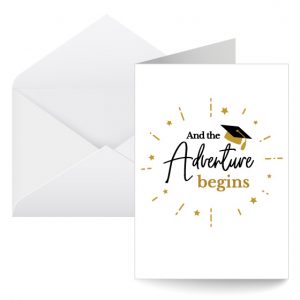 And the Adventure Begins Graduation Card