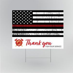 Thin Red Line Yard Sign