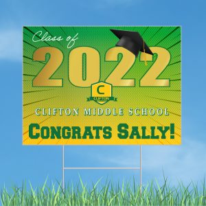 Clifton Middle School Promotion Yard Sign with Optional Face Mask