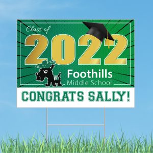 Foothills Middle School Promotion Yard Sign with Optional Face Mask