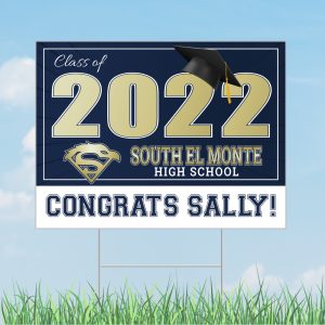 South El Monte High School Graduation Yard Sign with Optional Face Mask