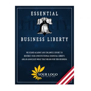 Essential Business Liberty Window Sign