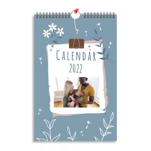 2022 Floral Wire Bound Flip Calendar