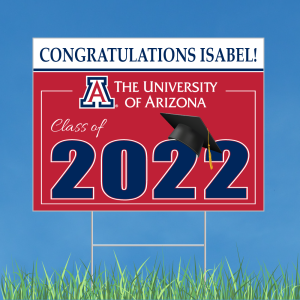 University of Arizona Graduation Sign with optional mask