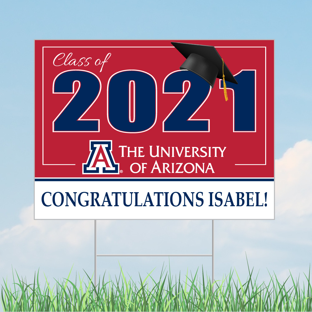 University of Arizona Graduation Sign with optional mask CuroPrint