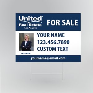 United Real Estate LA For Sale Yard Sign (English)