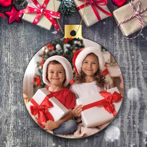 Christmas Ball Ornament with gift box