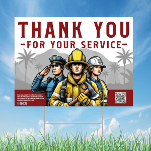 Thank You for Your Service Fire Police Utility Workers